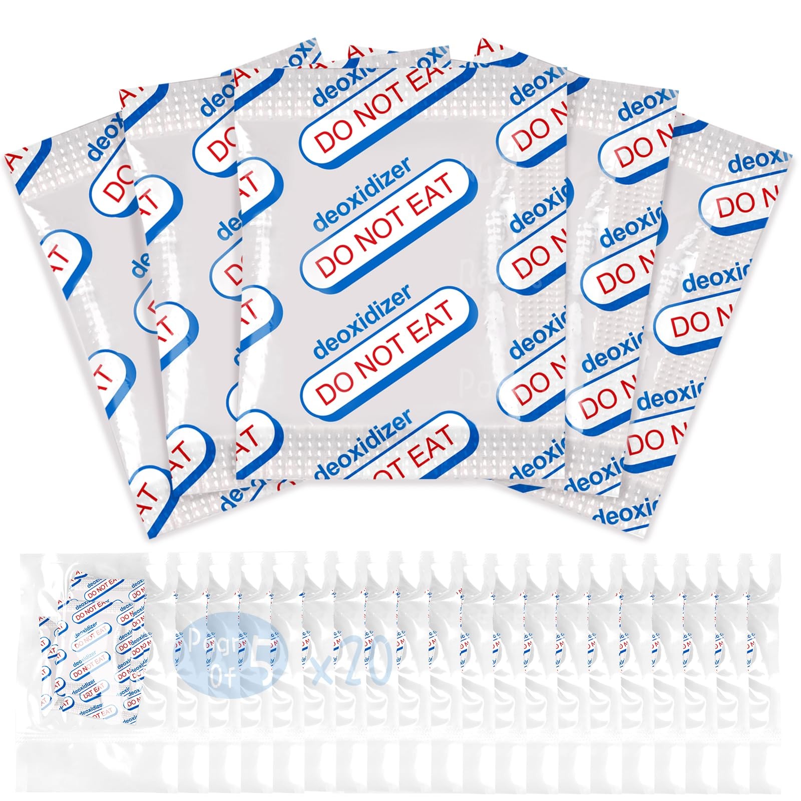 500cc Oxygen Absorbers Food Storage 100 Count Mylar Bags Long Term Dehydrated