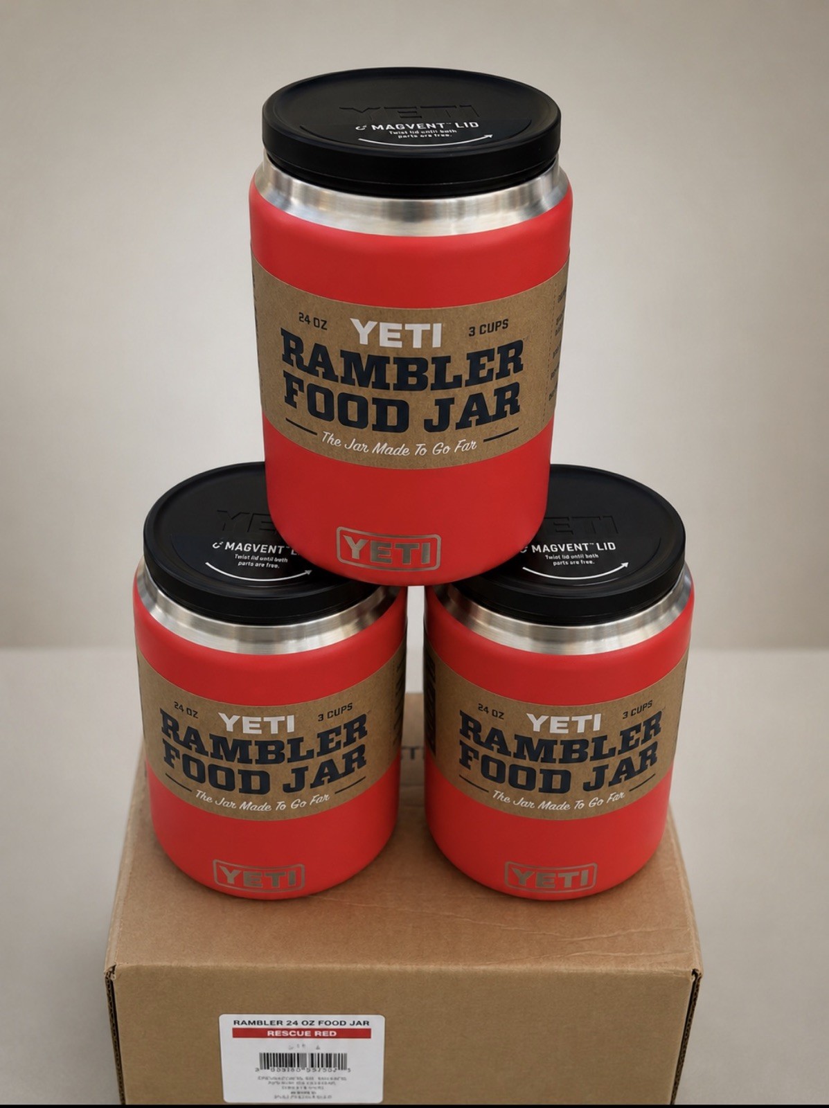 YETI Rambler 24 oz. Insulated Food Jar, Rescue Red – New