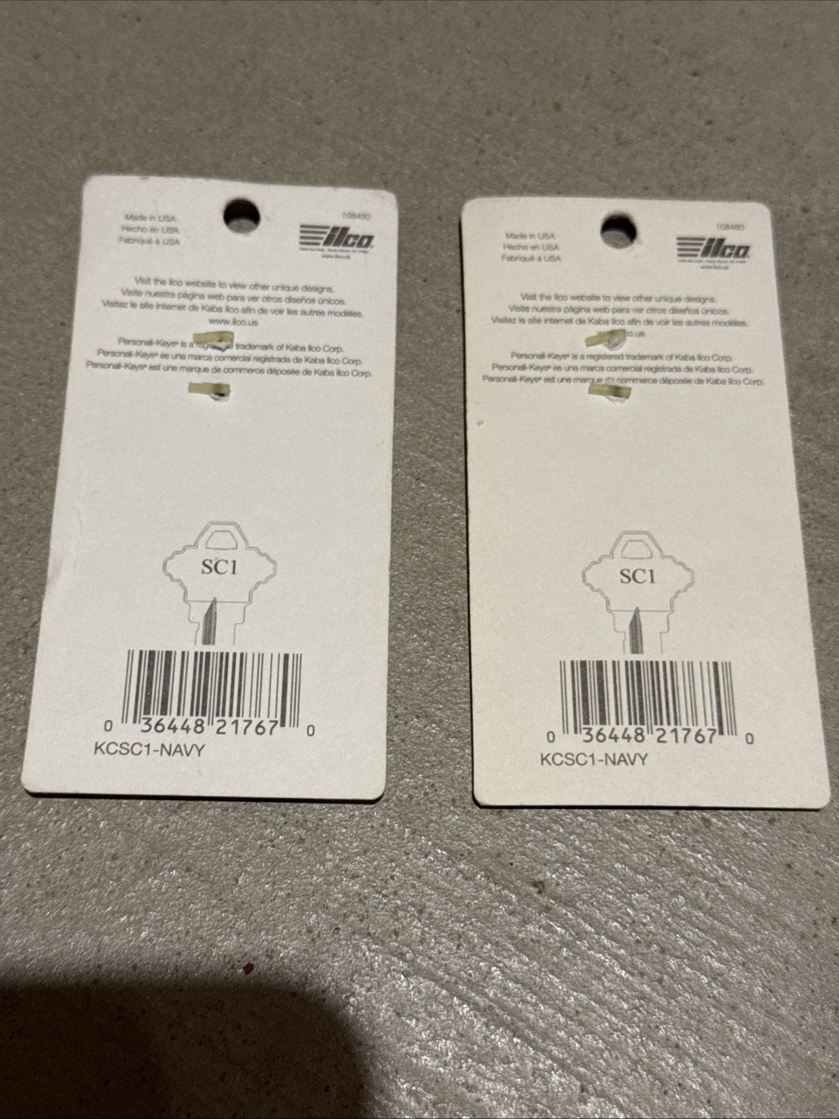 2 Kaba ilco KCSC1 Kwikset Blank Key NAVY House Office Key FREE SHIPPING