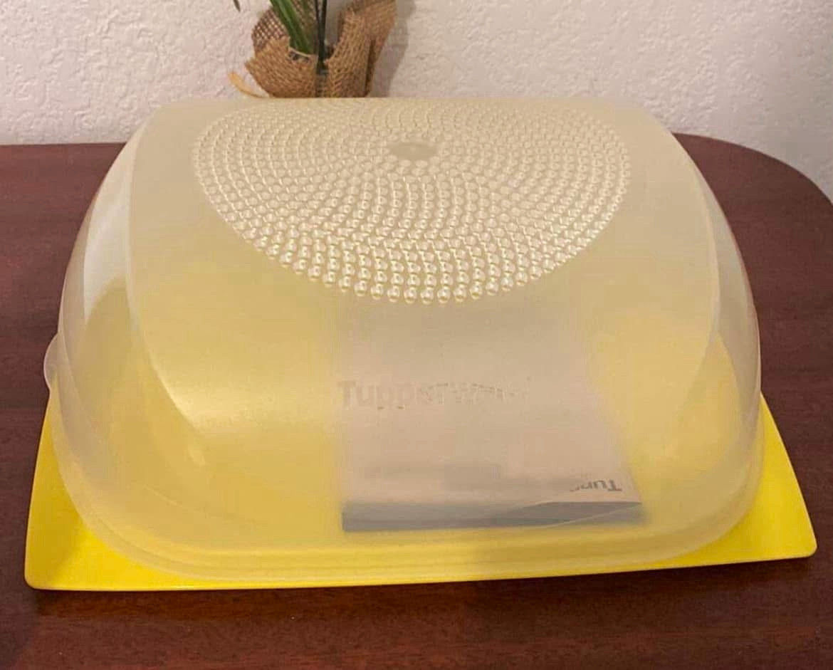 Tupperware Tupper Quesera Grande Cheese Container Yellow/Clear 2pc D901 DDX