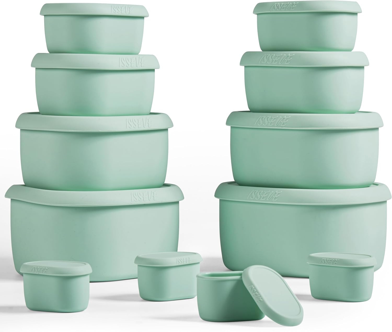 12Pcs/Set Nesting Silicone Food Storage Containers with Lids, BPA Free Reusable
