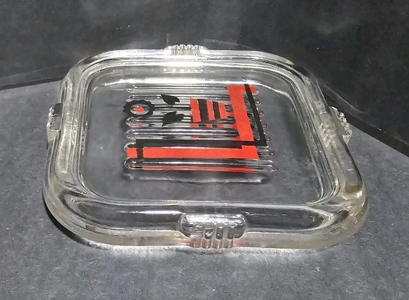 4 Federal Clear Glass Friggie 1 Floral 3 Veggie Square Lid Replacements