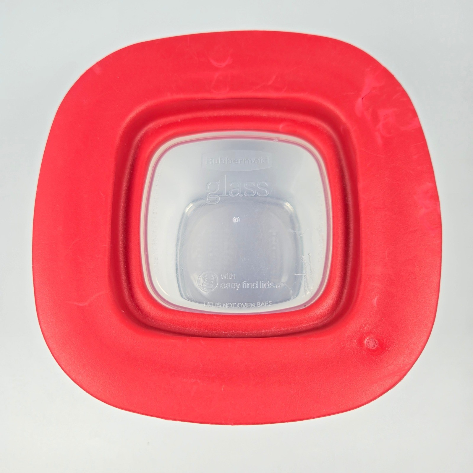 Rubbermaid Easy Find Lids Glass Food Storage Red 8 pc 1 cup, 1.5 cup, 2.5 cup