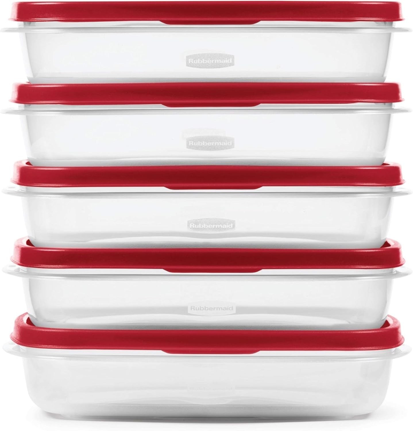Easyfindlids Meal Prep Containers, One Compartment, 5.5 Cup, 5 Pack