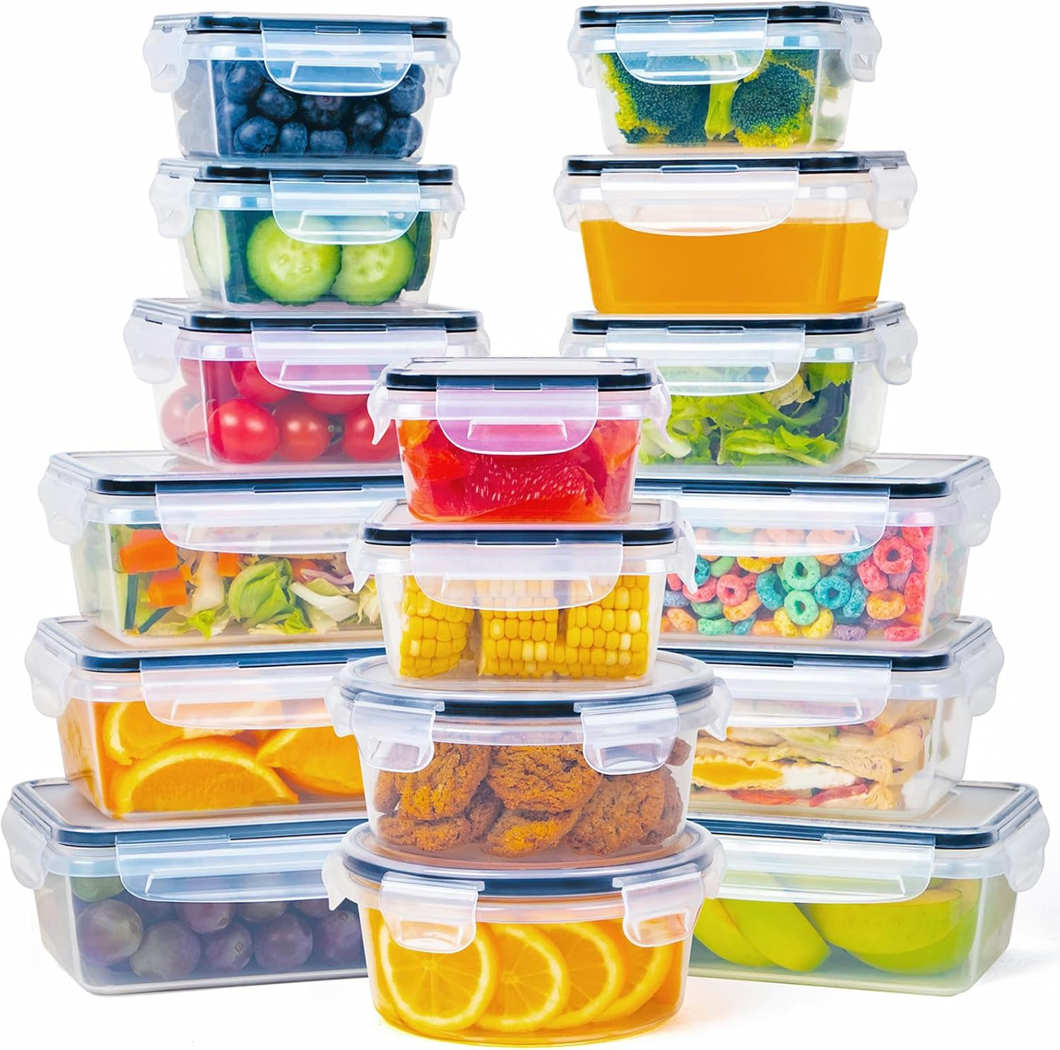 Airtight 32-Piece Food Storage Container Set – BPA Free, Leak Proof, Snap Lock