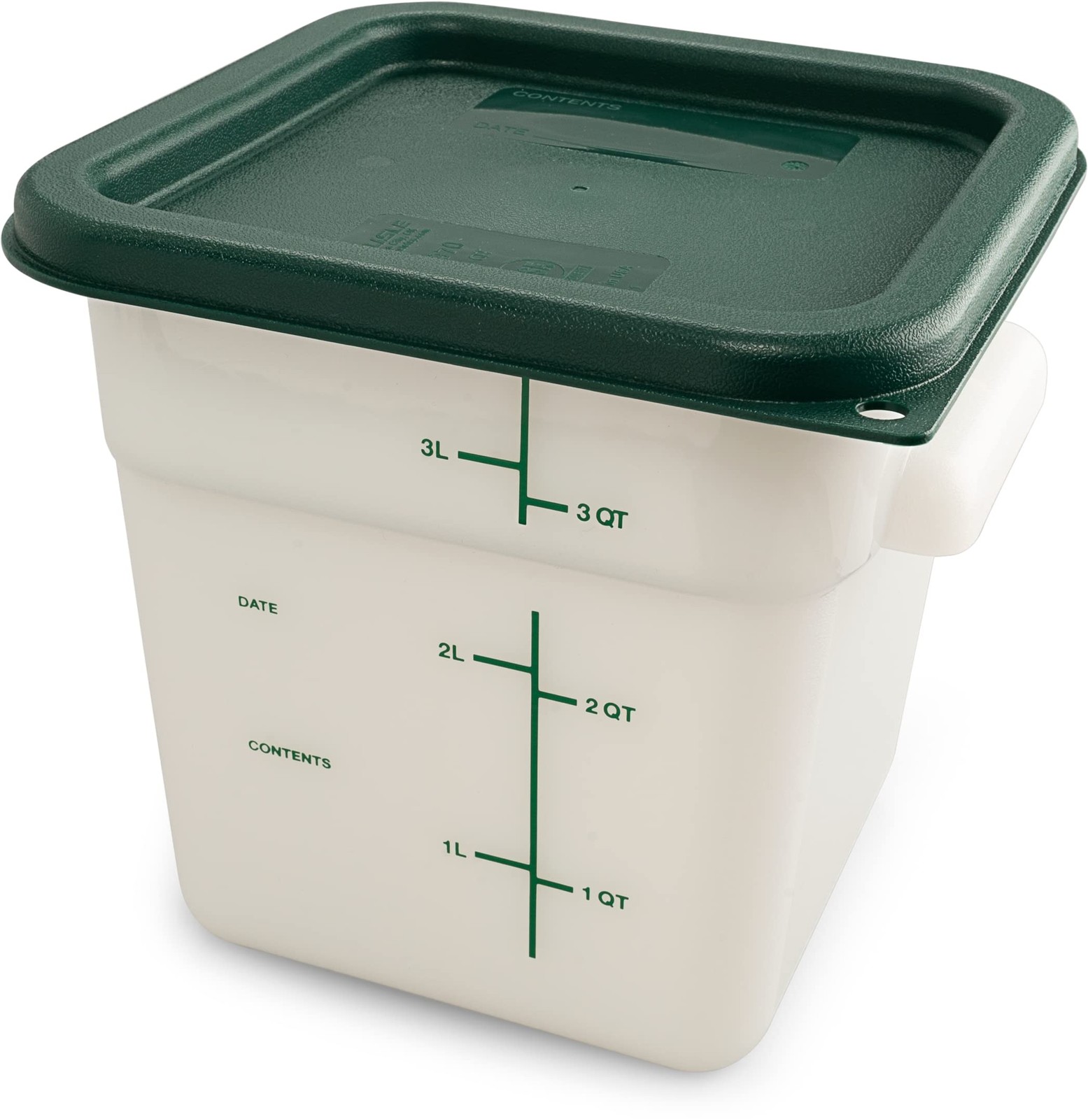 Carlisle FoodService Products Squares Square Food Storage 4QT, White