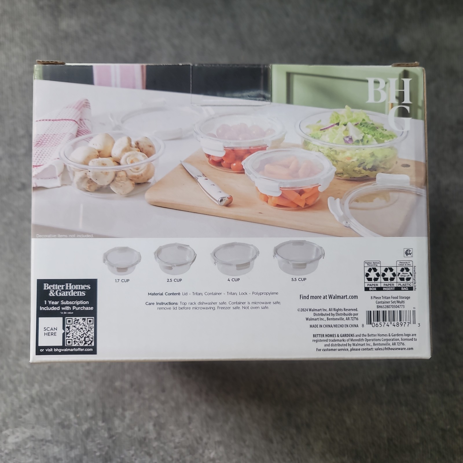 Better Homes & Gardens Tritan 8-Piece Airtight Leak-Proof Storage Container Set