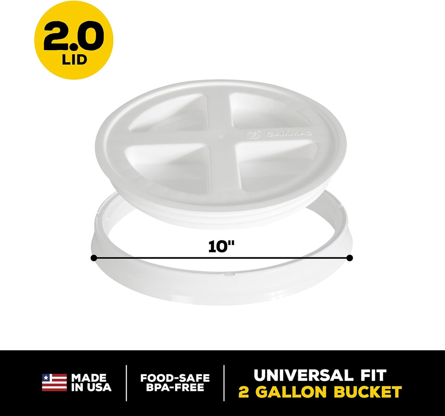 Seal Bucket Lid Food Grade Pet Food Storage Container Twist Lock Lid, 10″ Diamet