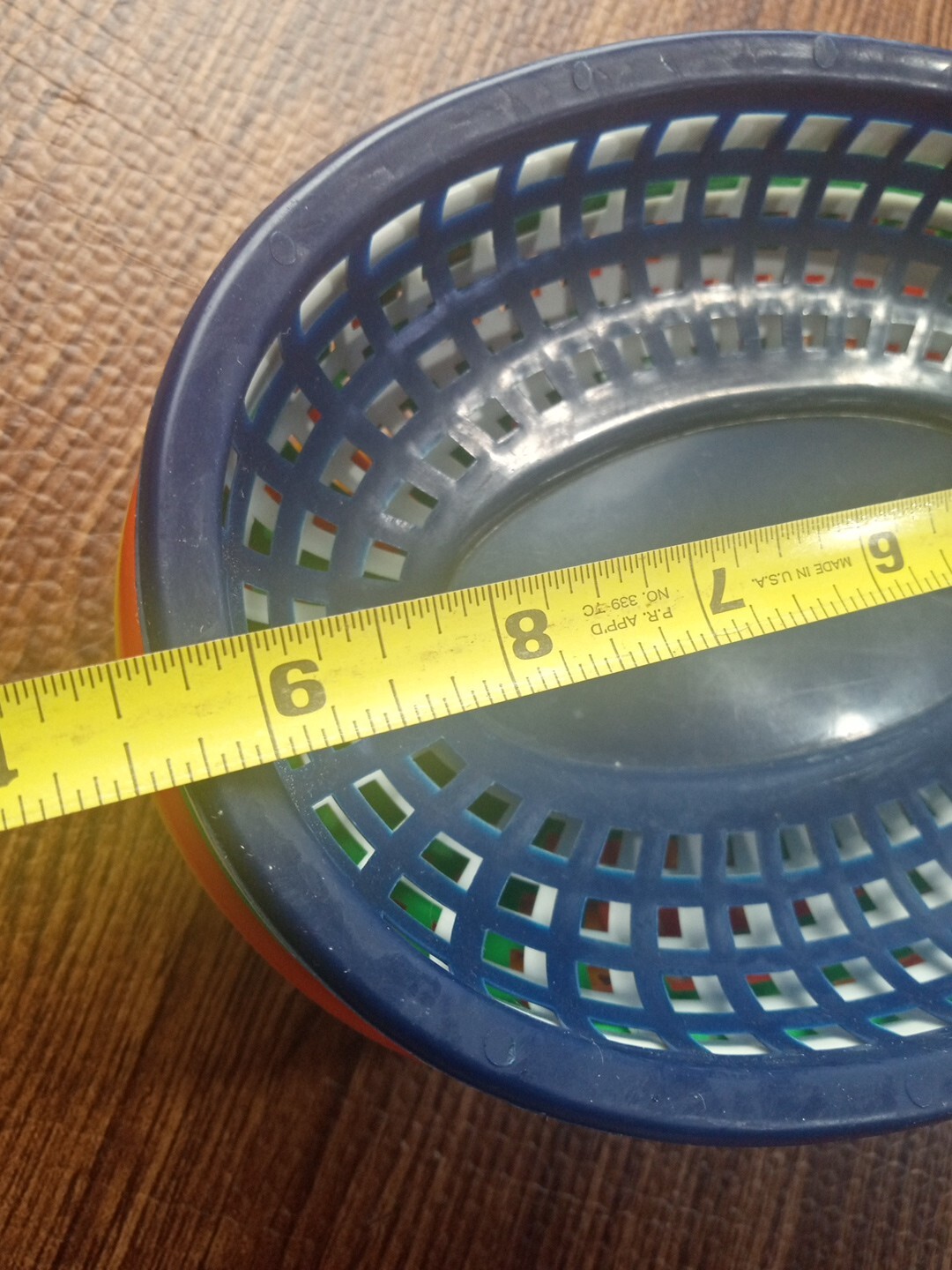 INGRID Plastic 9 1/4″ × 6 1/8″ FOOD Baskets Multicolor