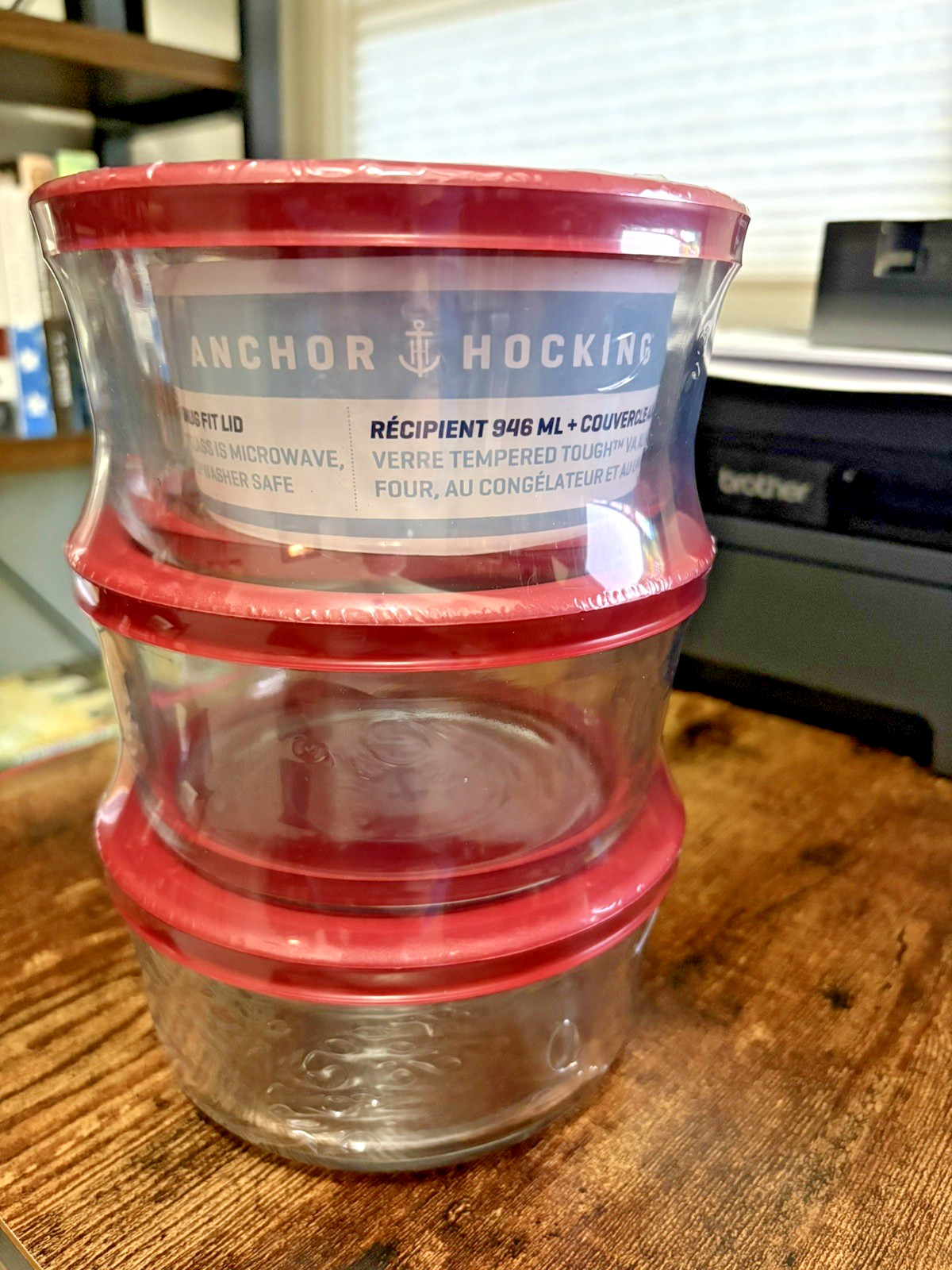 Anchor Hocking 4 Cup Glass Storage Containers – Set of 3 Glass – NEW