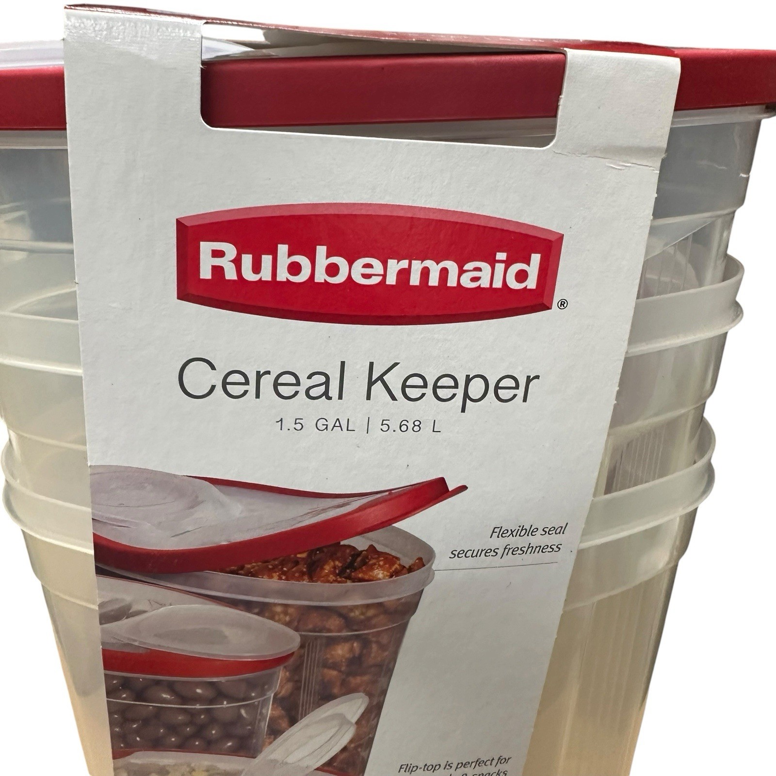 Rubbermaid Flex & Seal 1.5 Gal Food Storage Cereal Container 3-pack