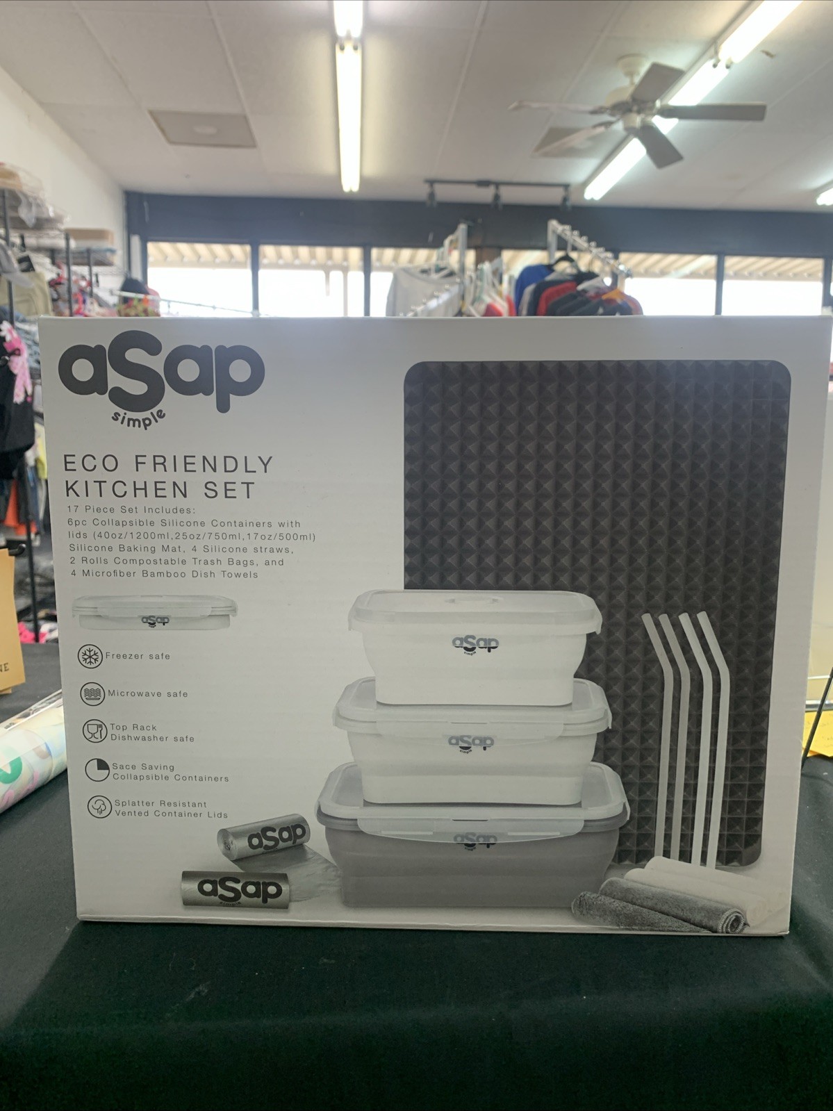 (NEW) ASAP SIMPLE – Eco Friendly Kitchen Set – Gray 17 piece set