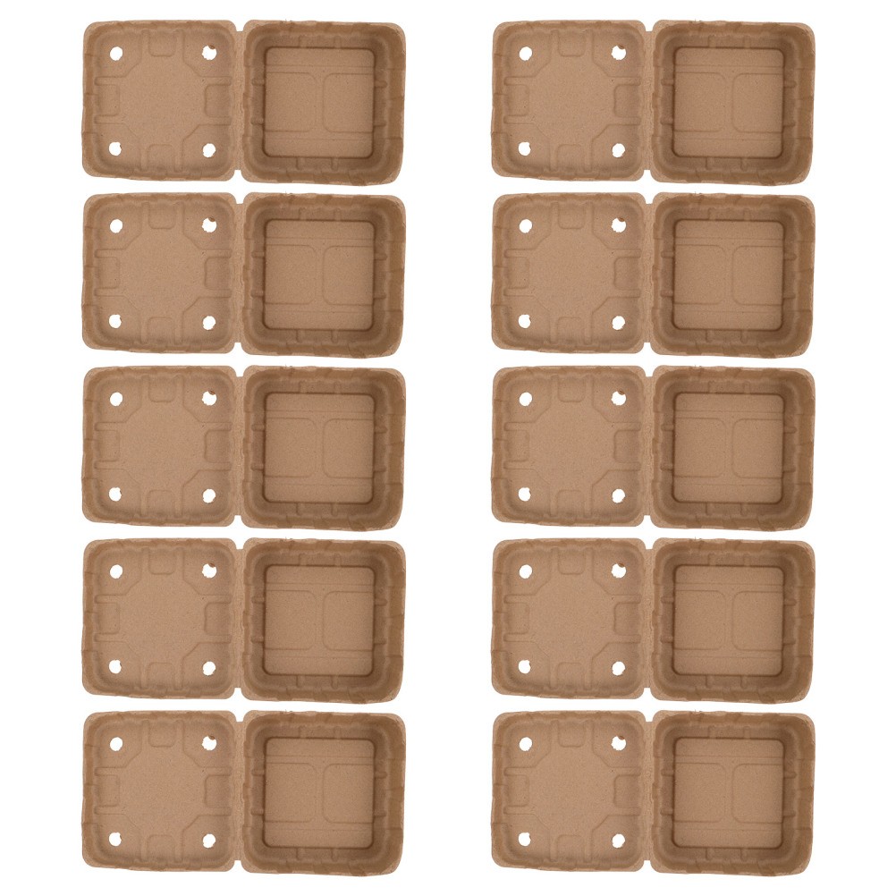 10 Pcs Biodegradable Strawberry Box Paper Cartons Blueberry Storage Basket