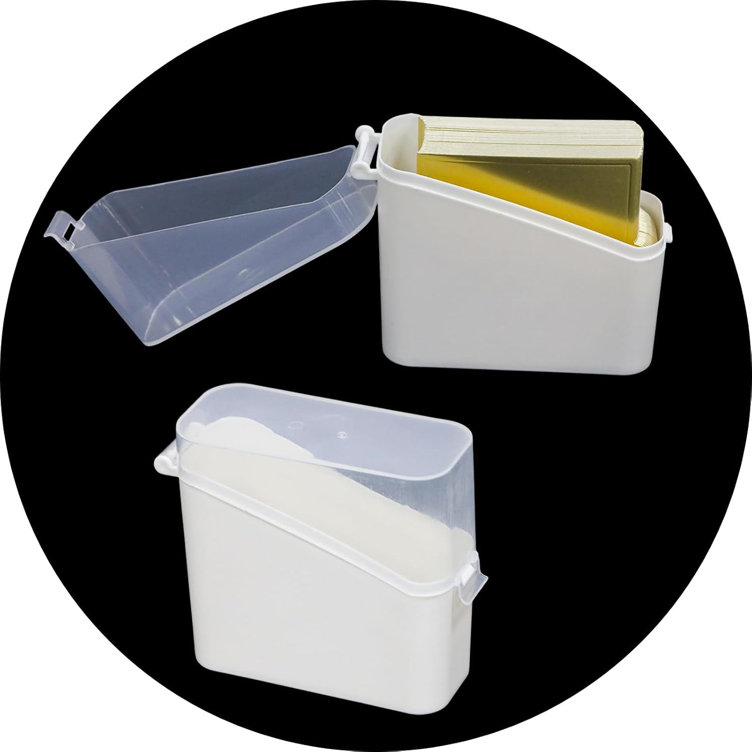2pcs 4inch Sliced Cheese Container,Airtight Slice Holder Cheese Storage Box,Plas