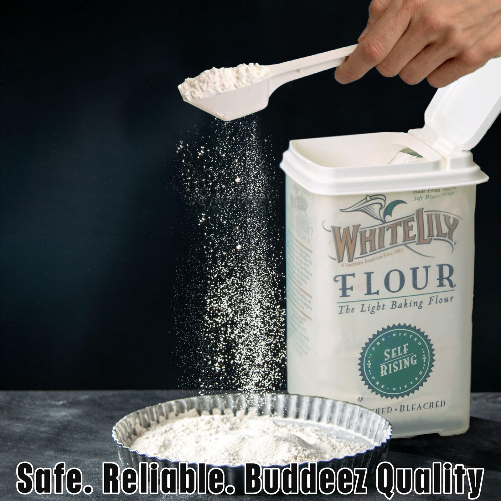 Flour and Sugar Container – 3.25 Quart All Purpose Kitchen Organization and S…