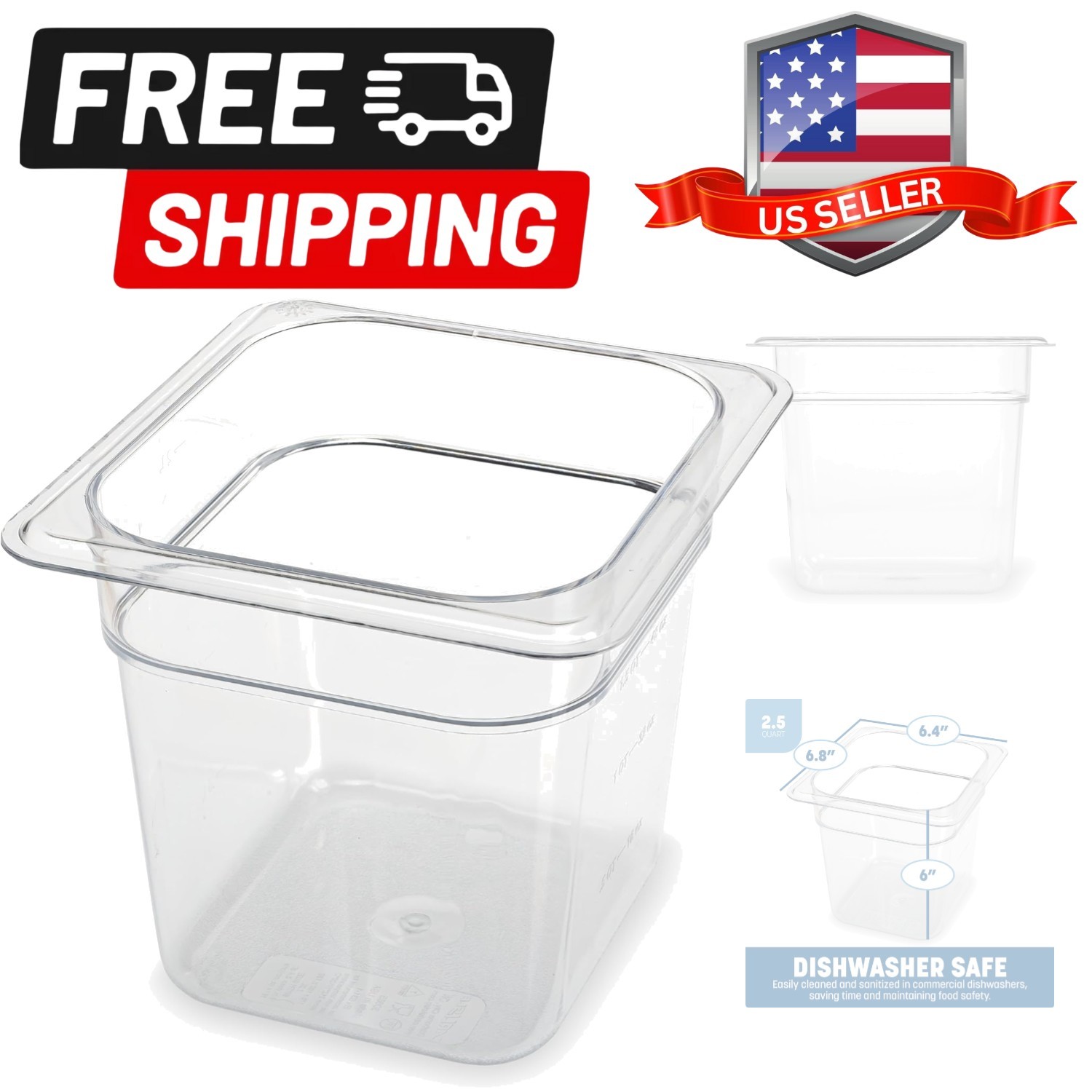 Storplus Food Pan, Food Storage Container with Spoonable Corners for Catering…