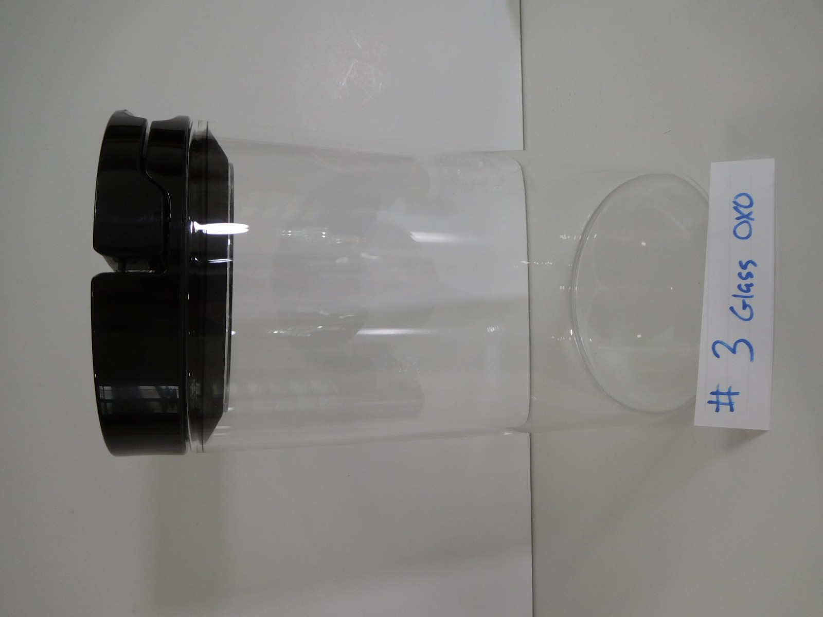 “GLASS” OXO GOOD GRIPS 1.6 qt / 1.5 FLIPLOCK CANISTER storage jar container (#3)