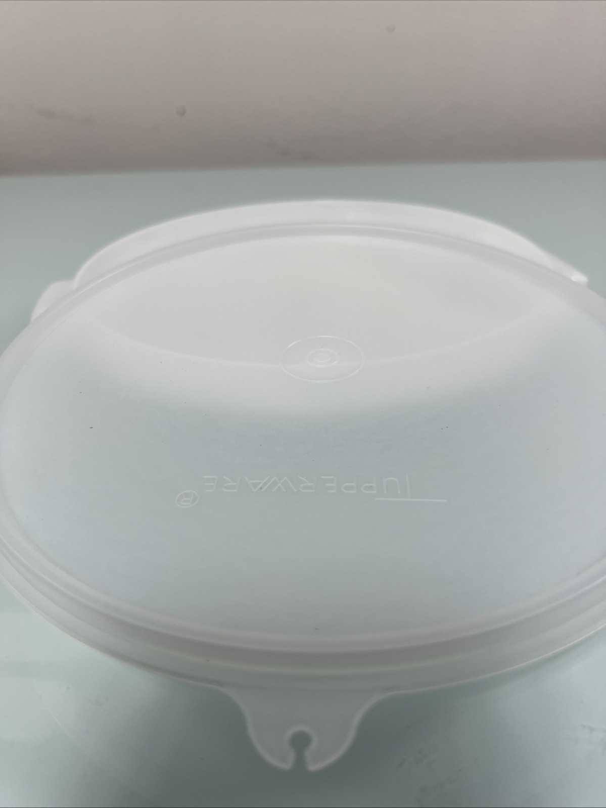 Vintage Tupperware Suzette Divided Tidbit Tray w/ Handle 608-1 229-1 Clear/White