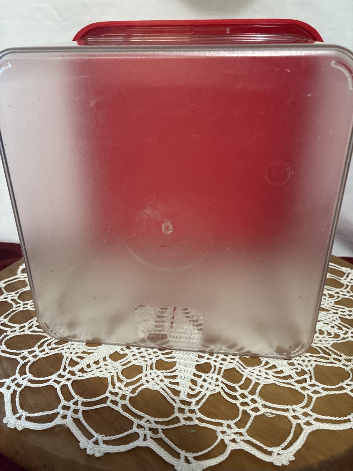 6 Qt Food Storage Container Cambridge Red Lid Graduations For Easy Measurements
