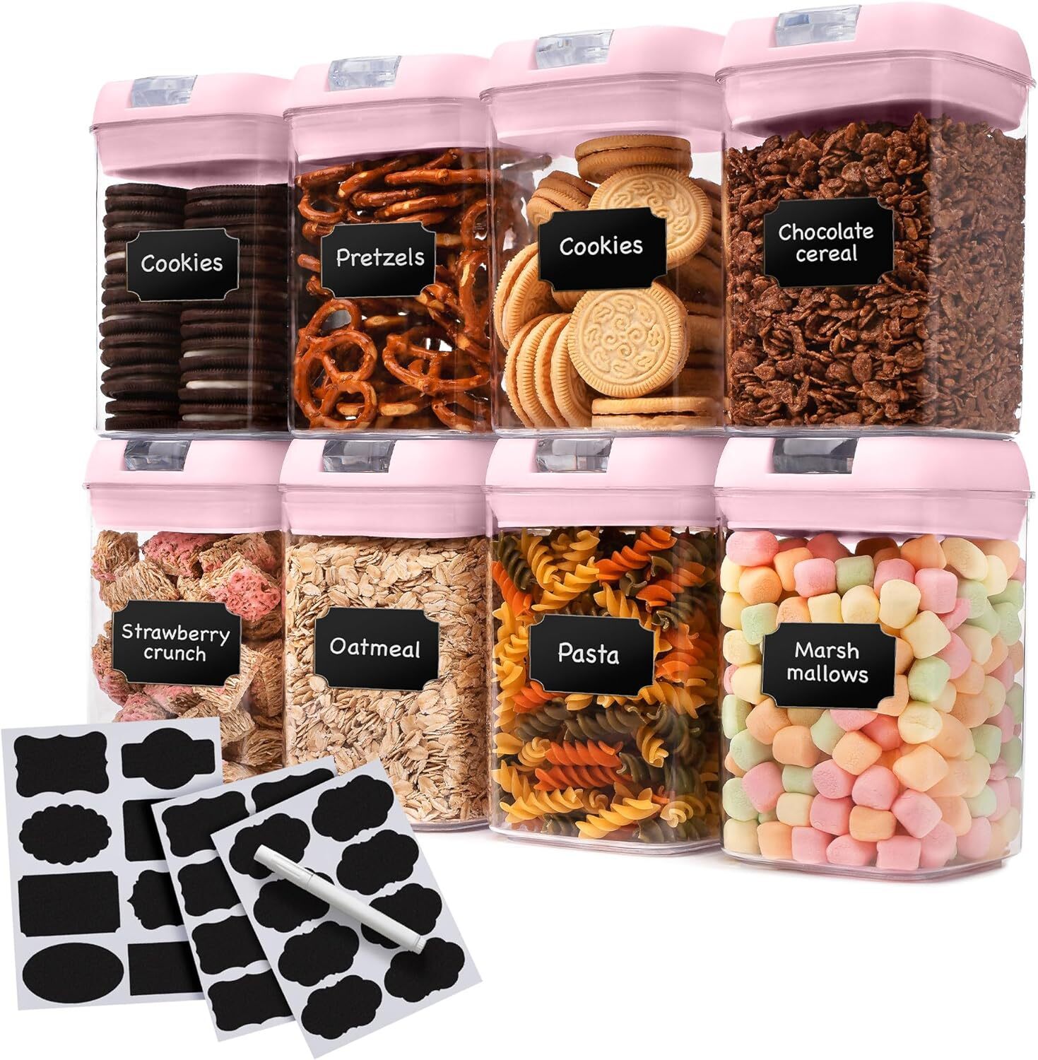 Cheer Collection 8 Piece Food Storage Containers, .8L
