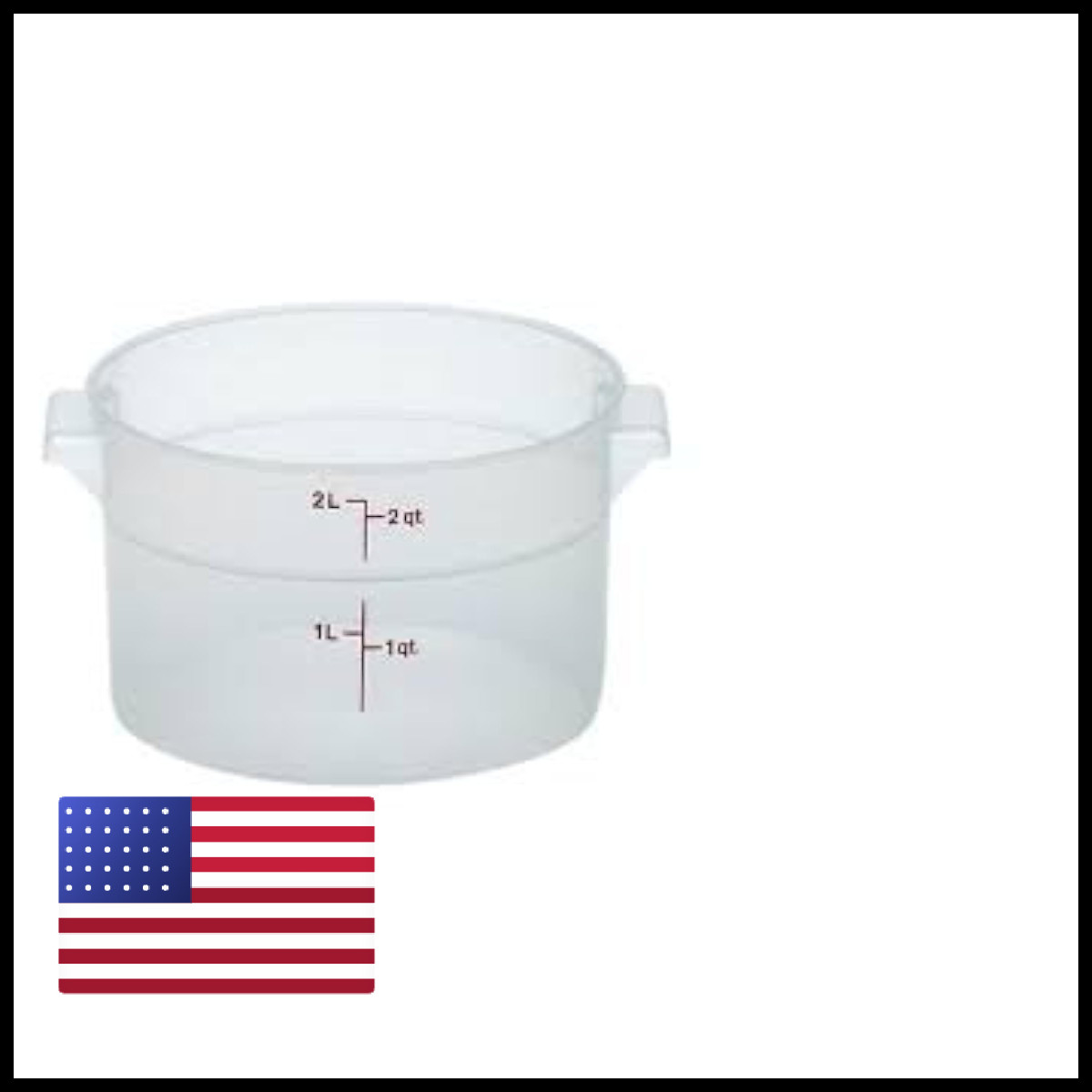 Cambro Rfs2Pp190 Round Storage Container 2 Qt. 6 Pack