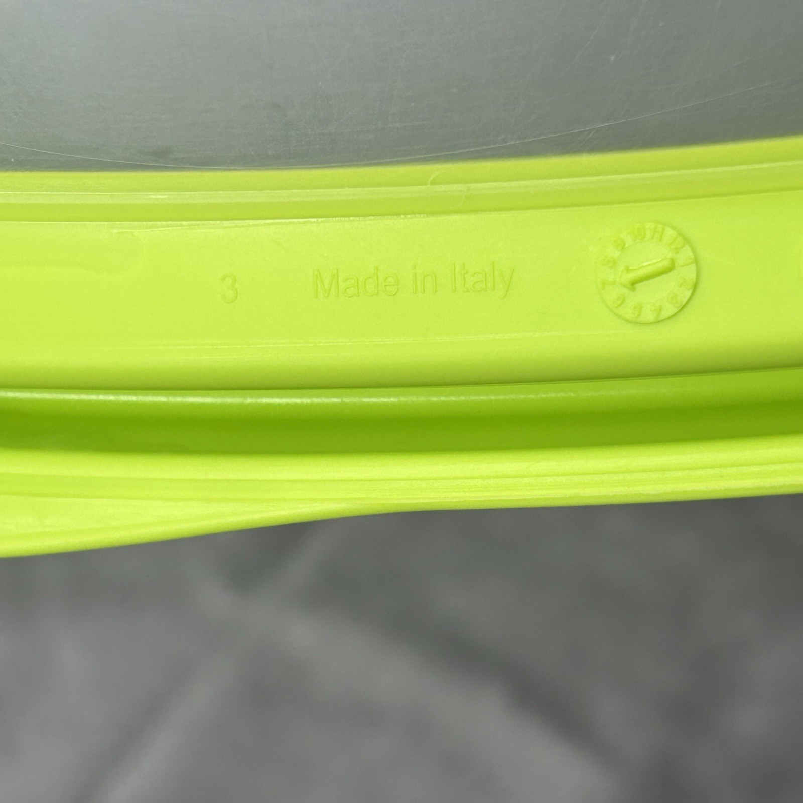 Ziploc Versa Glass Food Storage Container 32 oz w/ Lime Plastic Lid Italy RARE
