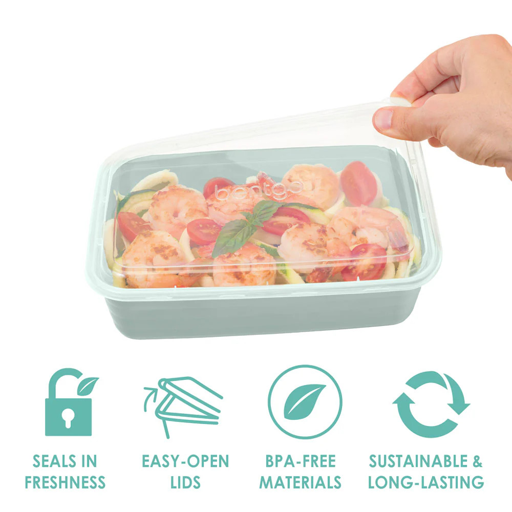 Bentgo Prep 1-Compartment Meal Prep Containers – 20-Piece Set (10 Trays + lids)