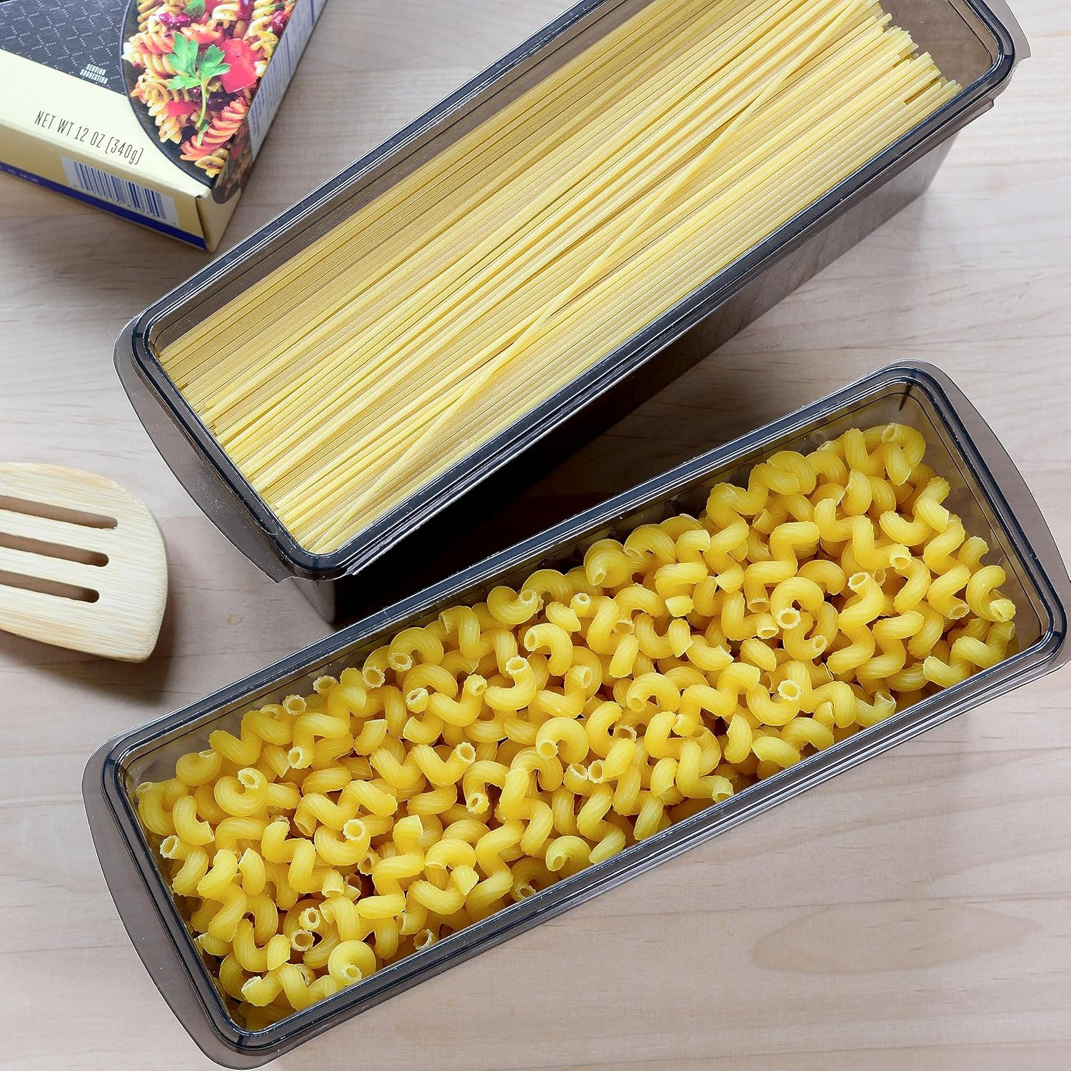 2 Pack 100OZ Large Plastic Food Container, Plastic Pasta Containers Organizers,
