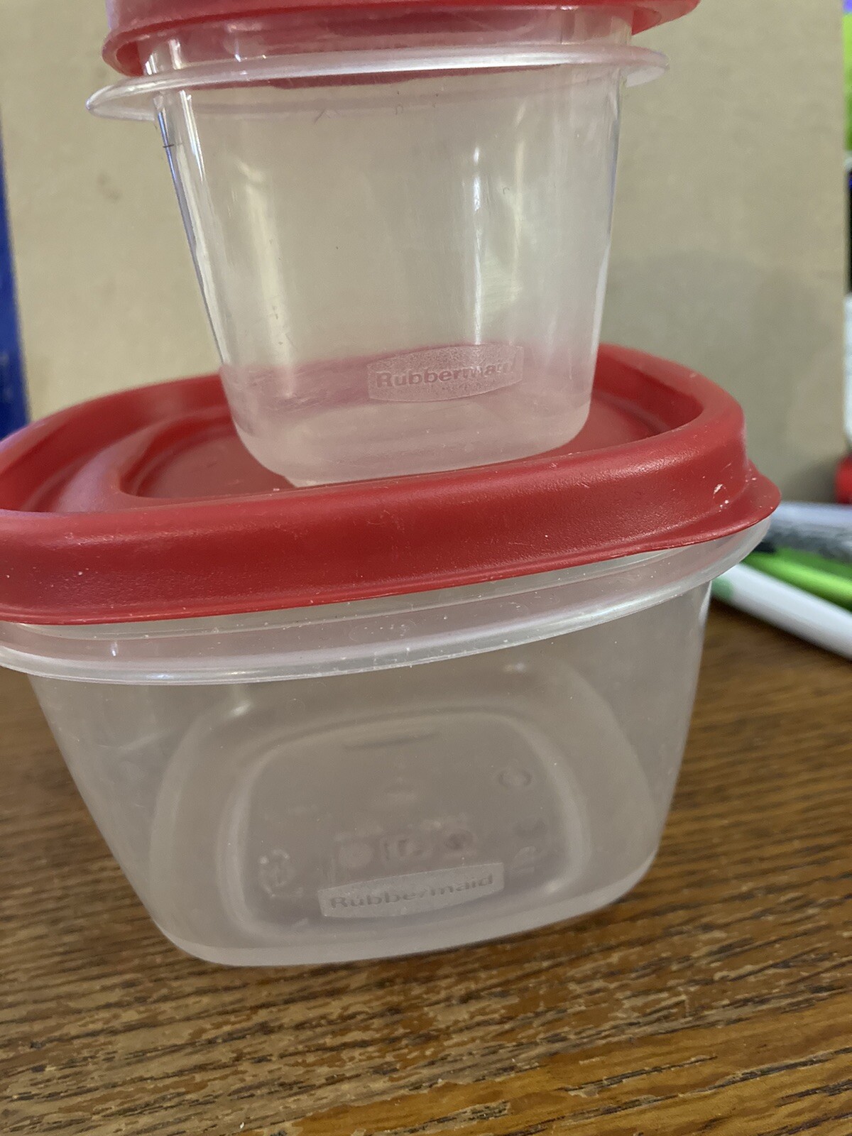 Rubbermaid containers 1 4oz 1 16oz