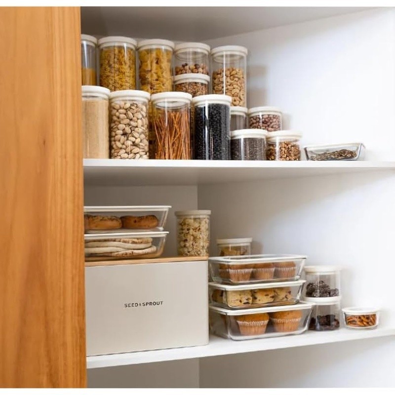 Glass Food Storage Container Leak Proof Silicone Lid Microwave Safe BPA Free New