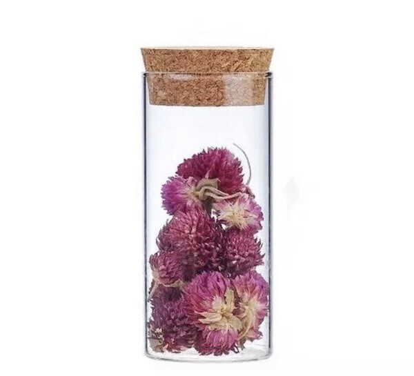 4pc. Clear Kitchen Glass Cork Lid Storage Tall 8×2.5in. Containers | Home Decor