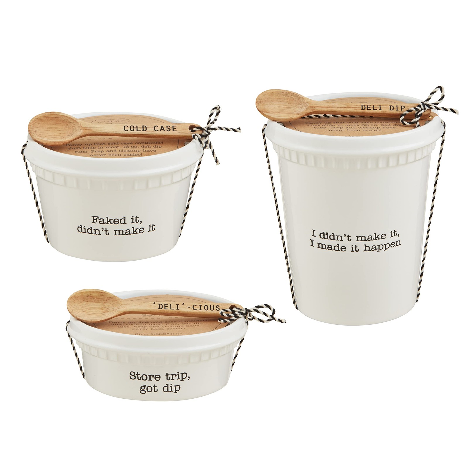 Mud Pie Lg Store Bought Container Set Container 32 Oz Spoon 5 48500292L