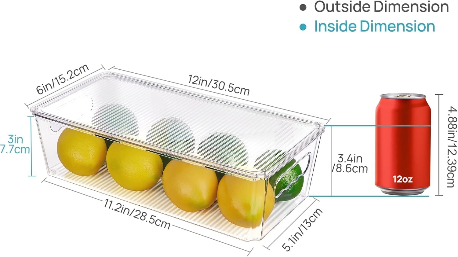 8pcs Clear Organizers and Storage Bins with Lids, Stackable Plastic Storage C…