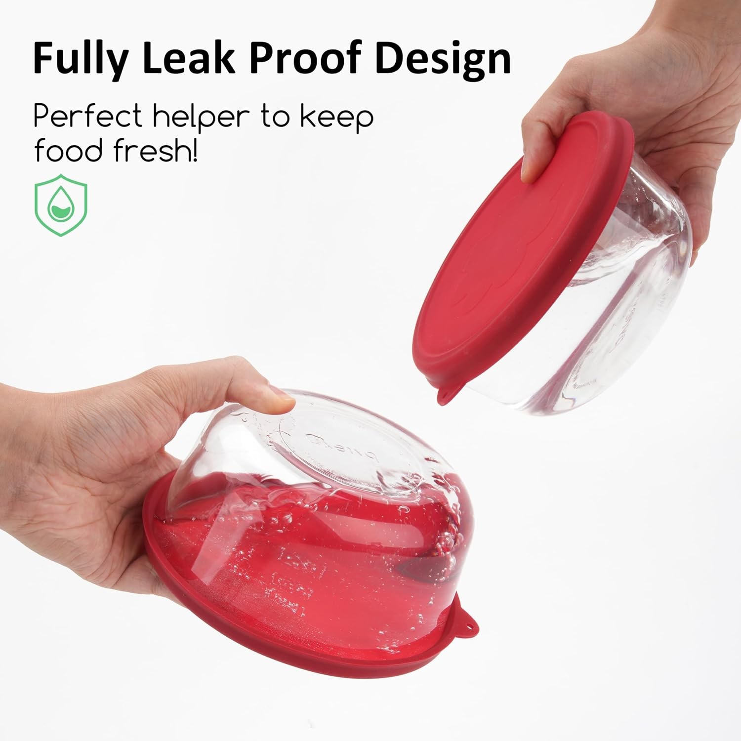 4 Cup Round Silicone Storage Cover Lids Replacement for Anchor Hocking and Pyrex