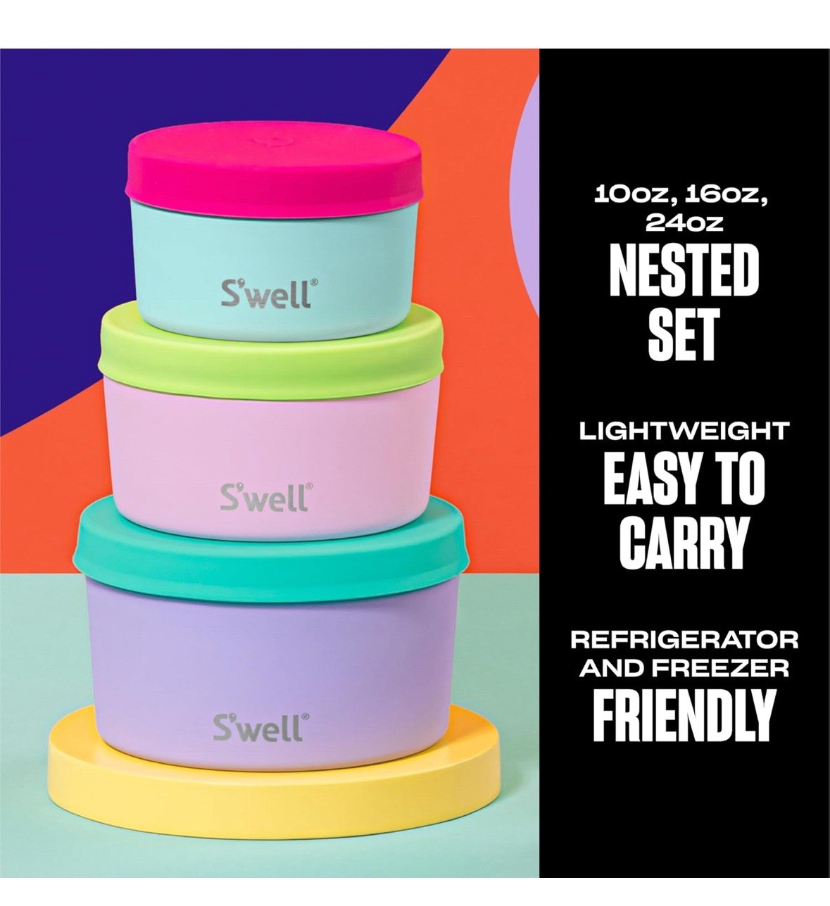 S’well Stainless Steel Food Containers Set Of 3