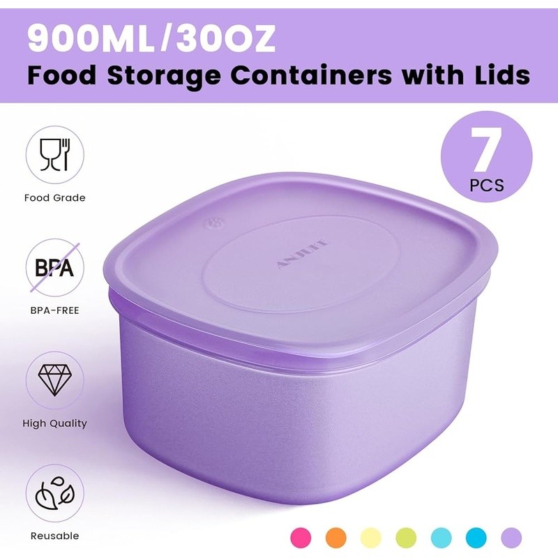 BPA Free Meal Prep Containers Microwave Safe Airtight Storage Lunches New