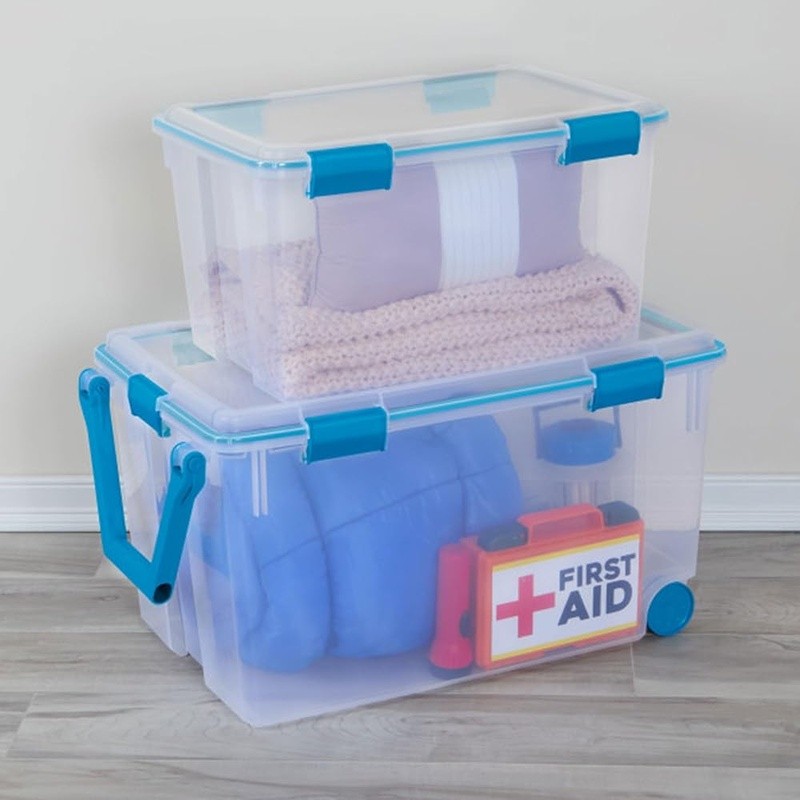 Airtight Secure Storage Boxes Durable Plastic Gasket Sealed Stackable Containers