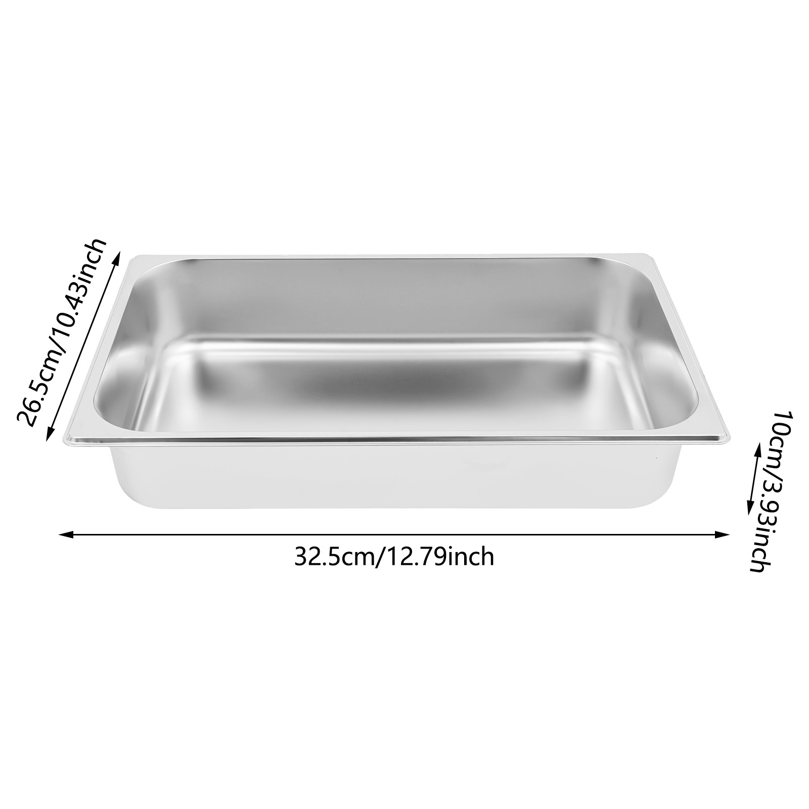 Food Pan with Lid Steam Table Pan Stainless Steel Steam Table Pan