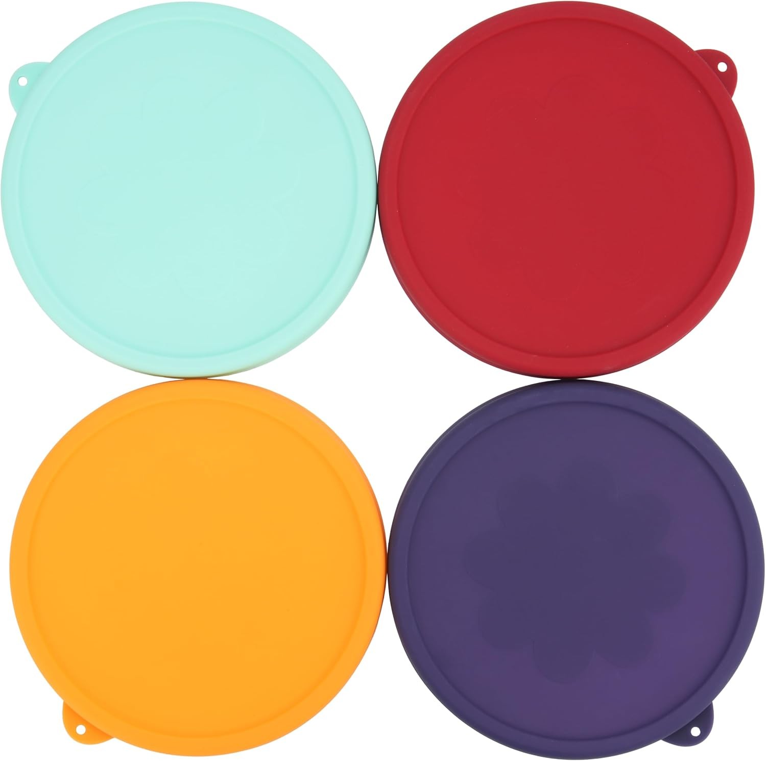 4 Cup Round Silicone Storage Cover Lids Replacement for Anchor Hocking and Pyrex