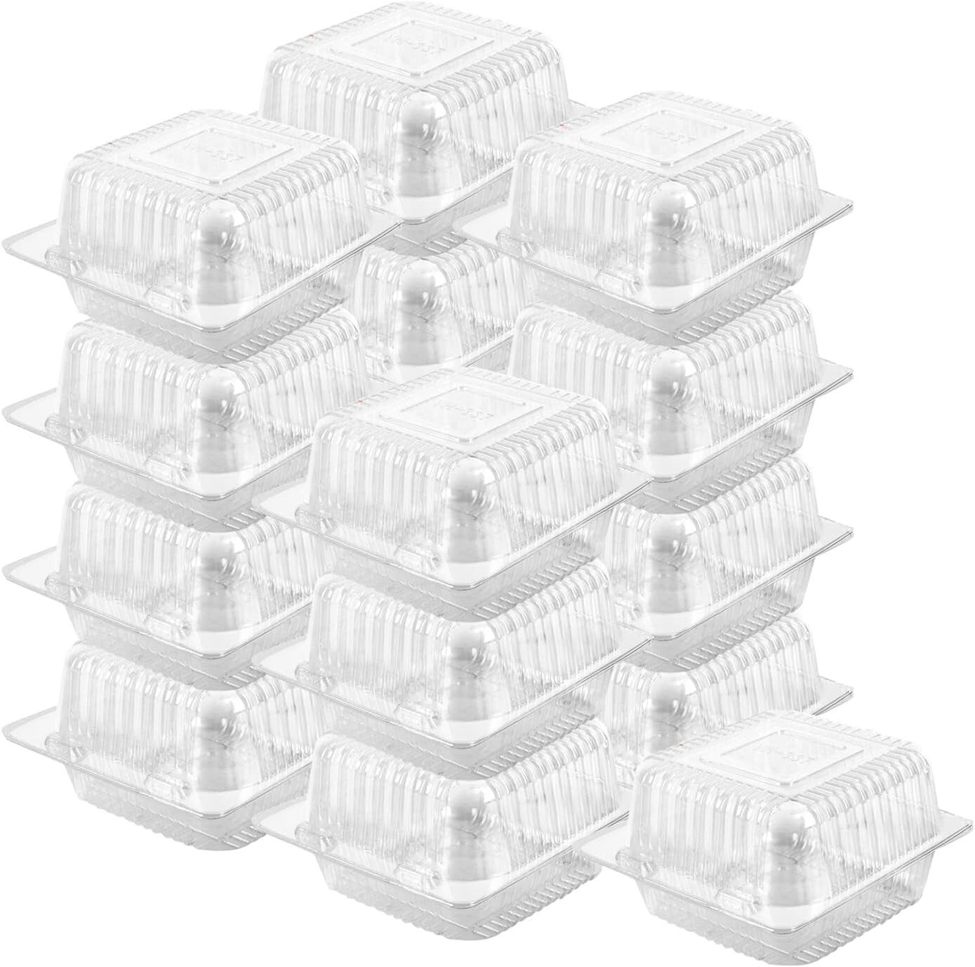 Versatile Clear Plastic Clamshell Takeout Boxes – Ideal for Cakes and Salads