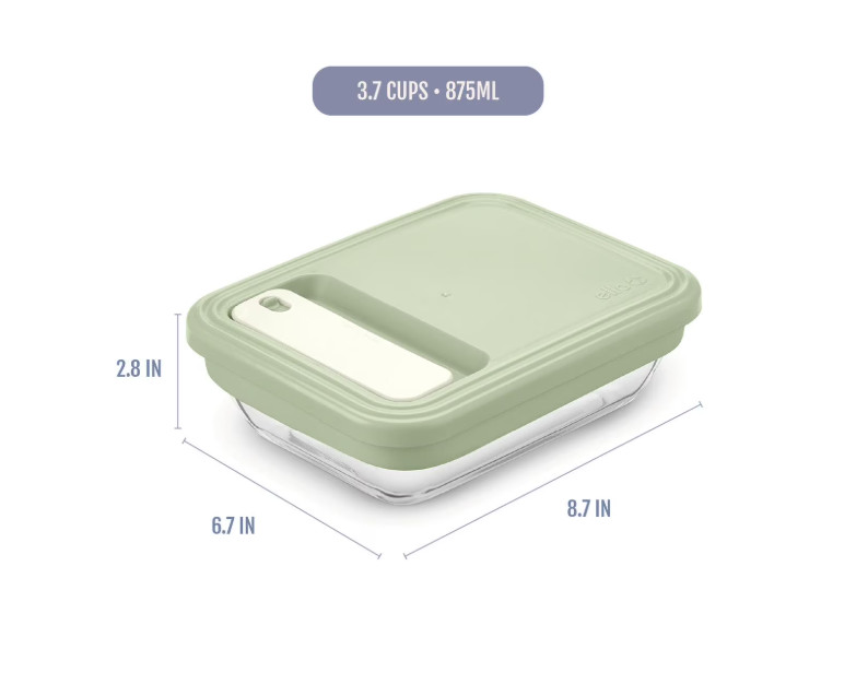 8 Piece Glass Meal Prep Food Storage Container Set with Locking Lids