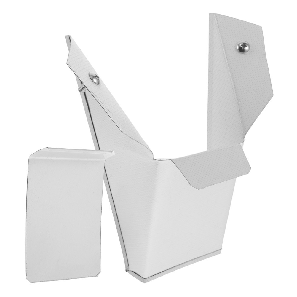 White Metal Grain Container Spout with Smooth Flow for Rice and Flour Bins
