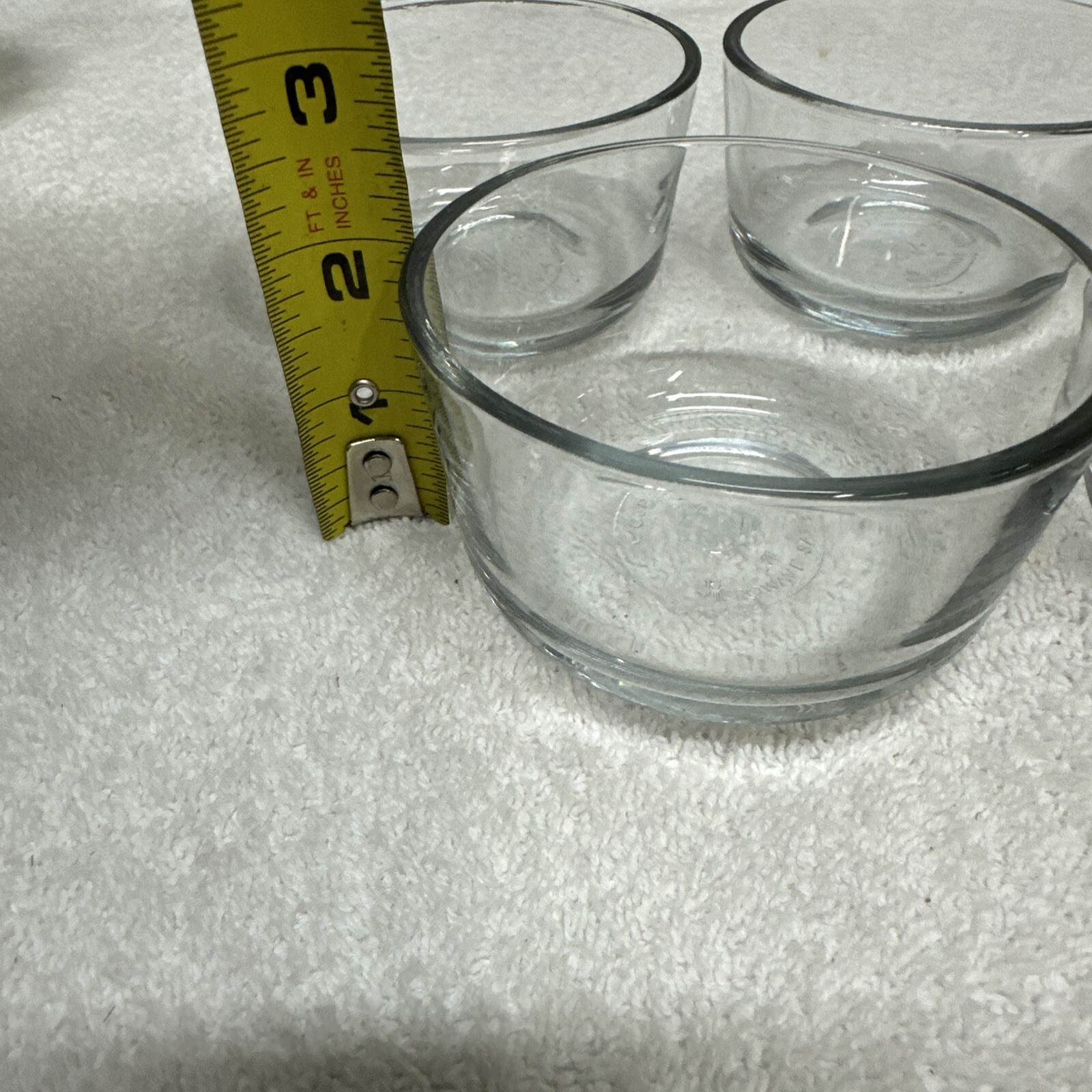 1-Cup Round Glass Food Storage Dessert Bowls Containers Set Of 5 Anchor Hocking