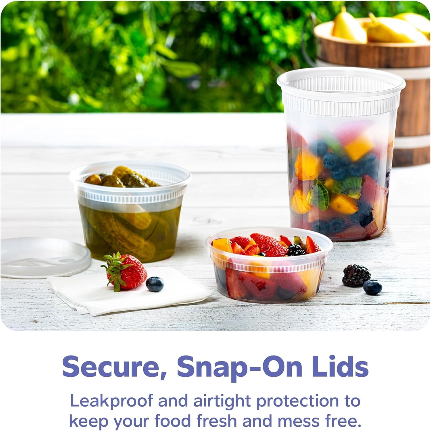 Food Containers with Lids Set 48 Pack 8 16 32 oz Meal Prep Storage Bpa Free