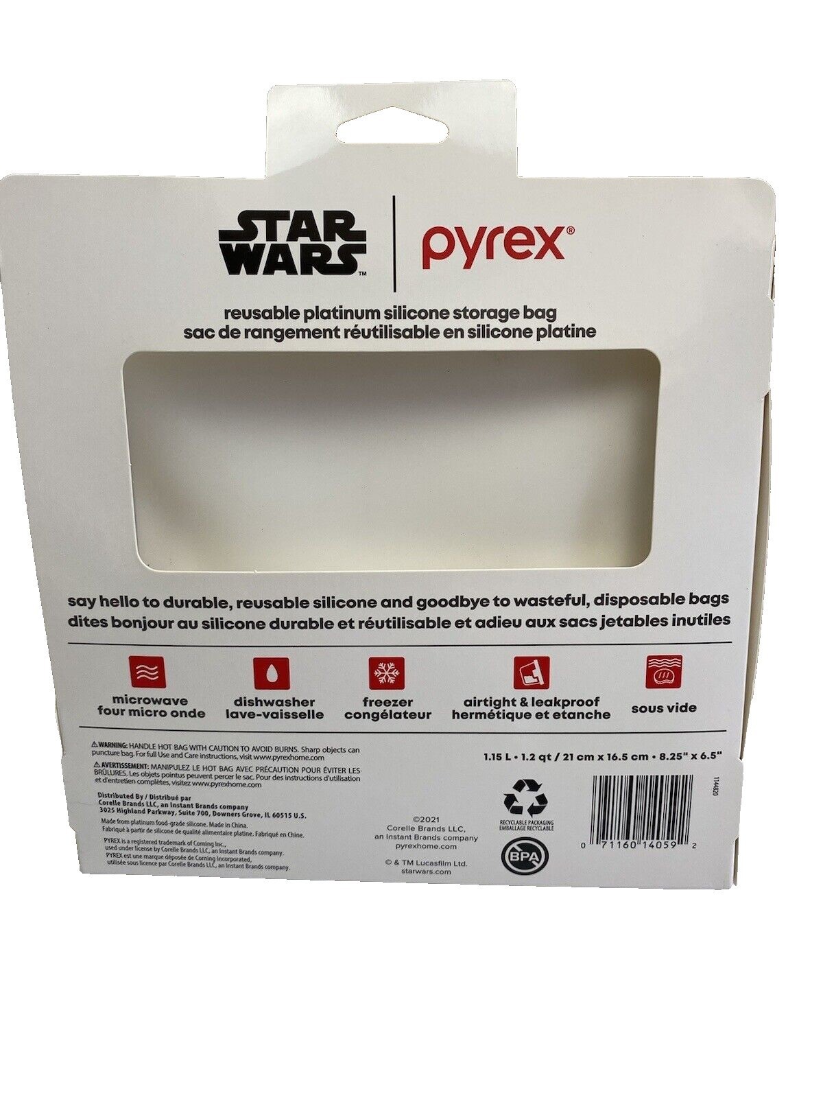 Star Wars pyrex silicone reusable storage Sandwich bag Star Wars Storm Troopers