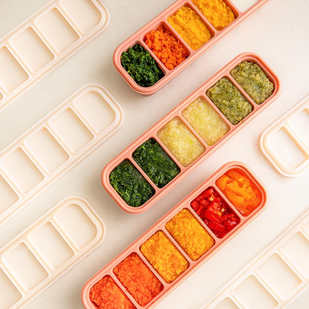 Silicone Freezer Tray, Made in Korea, Meal Prep, Freeze Food Storage Cubes Tr…