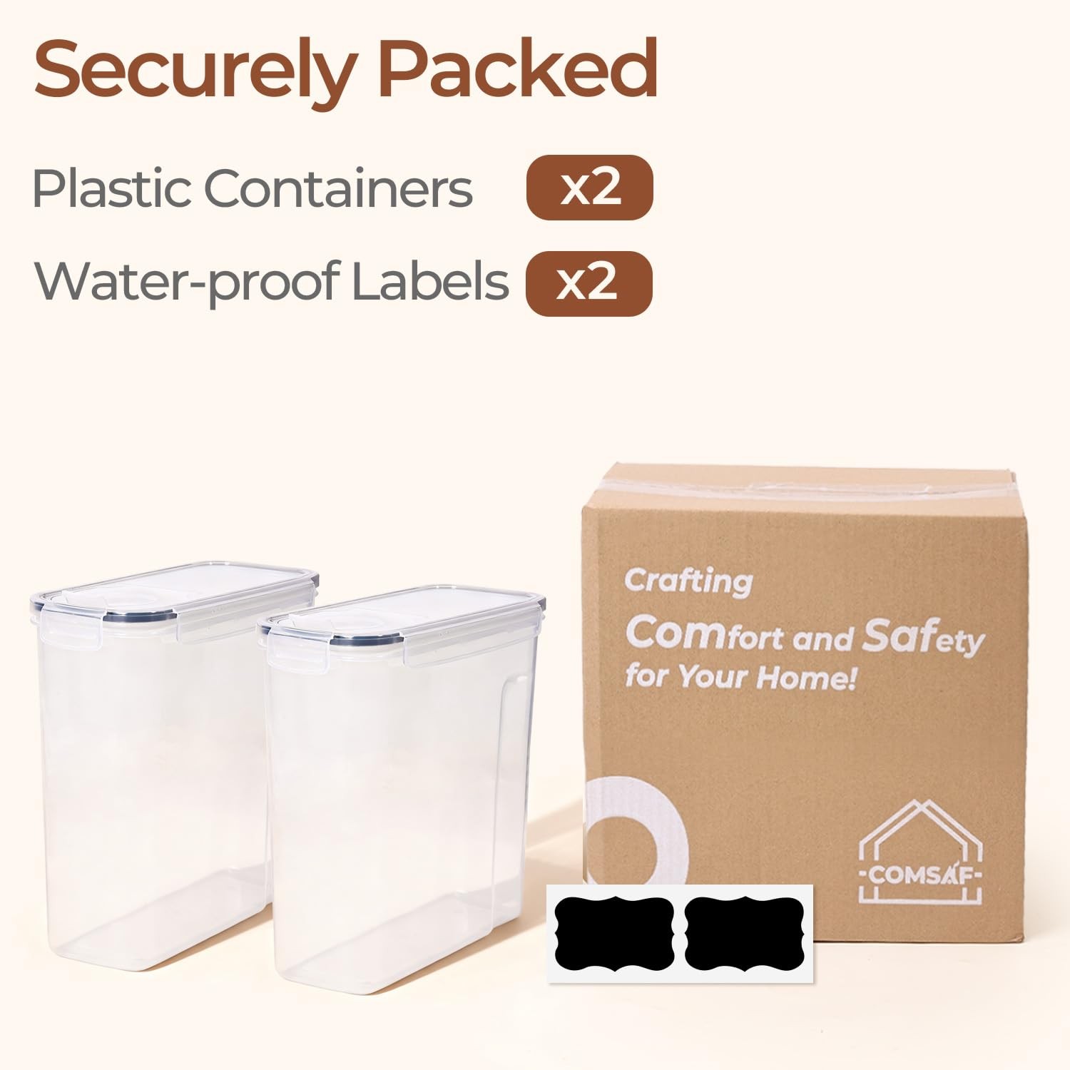 ComSaf 6.7Qt Cereal Storage Container Set of 2 – Ideal for Home Cooks Storing…