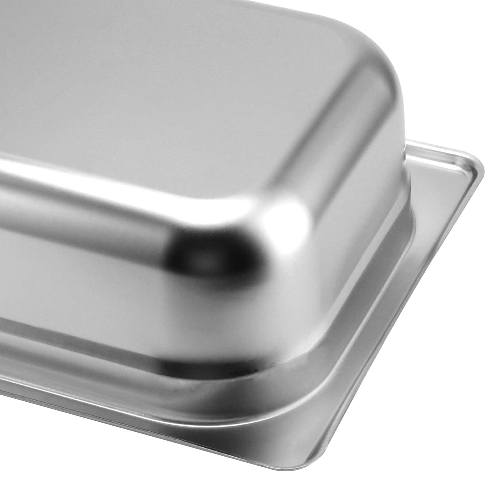 8 PCS Steam Table Pan 1/3 Size x 2.5 Inch Deep Stainless Steel AntiJamming