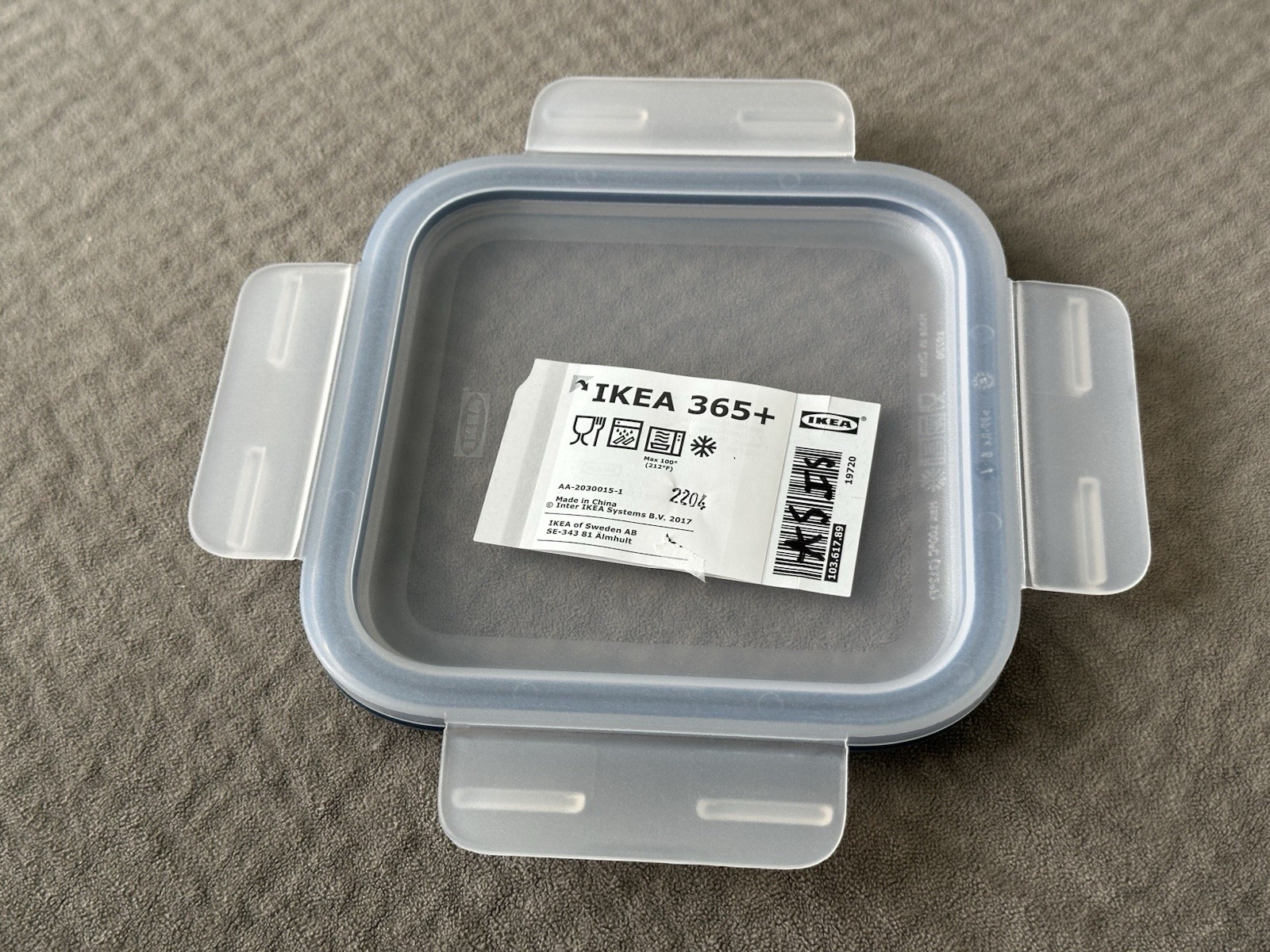 IKEA 365+ Container Lid Square Plastic 103.617.89 New