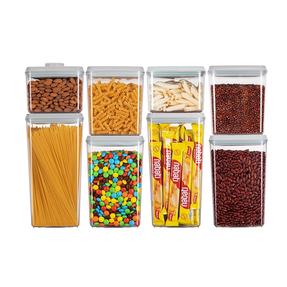 Ankou Food Storage Containers Pop Airtight 1200ml, 8 Pcs Set (1)